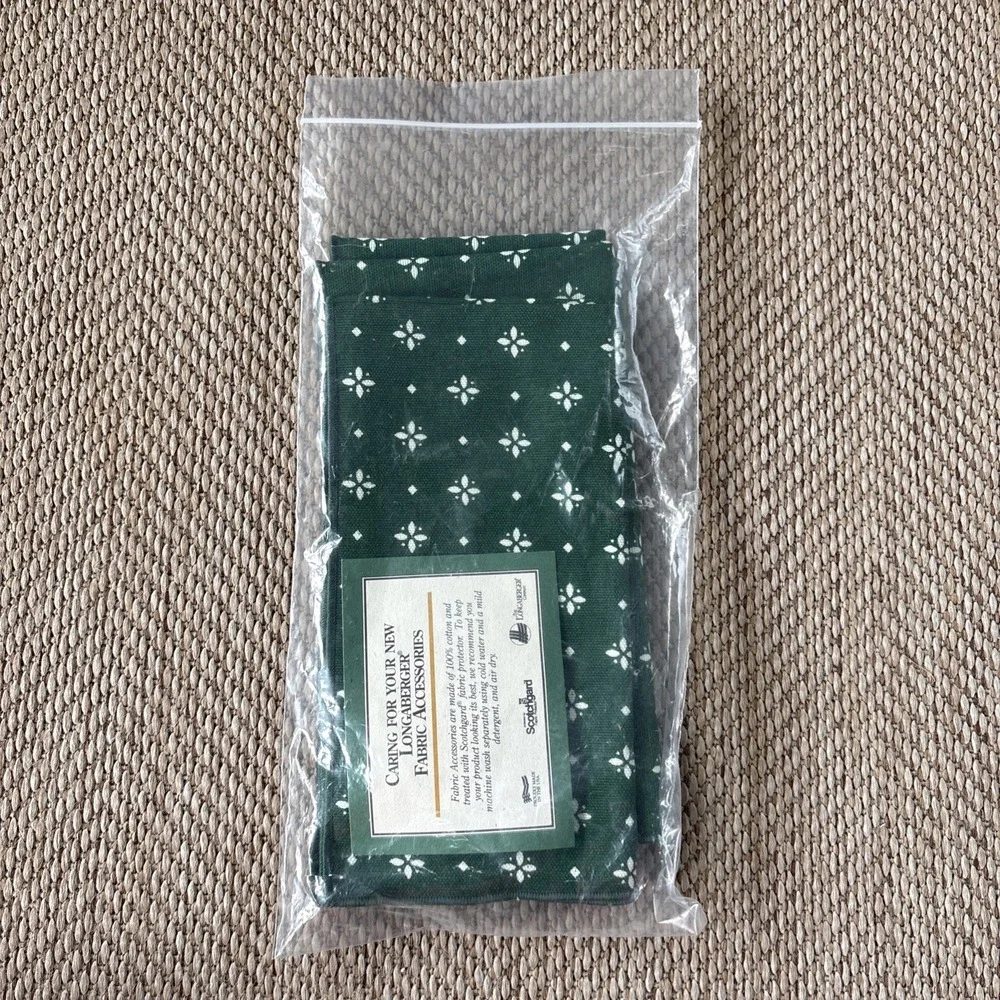Longaberger Set of 2 Napkins Heritage Green